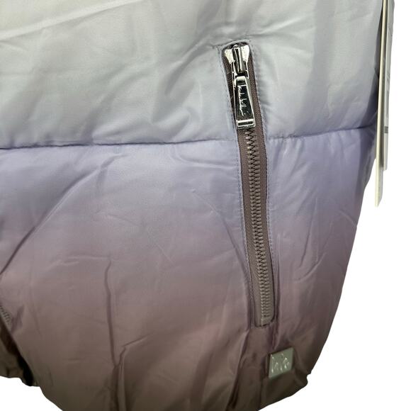NEW Nicole Miller New York Ombré Puffer Jacket Front Zip Sz large - Picture 5 of 9